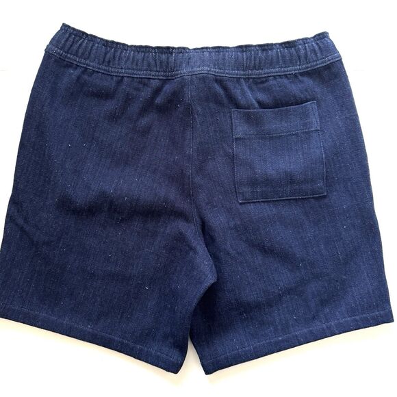 NWT Patagonia Men Handwoven Fabric Organic Cotton Volley Shorts Denim Blue - Picture 11 of 11